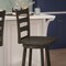 Flash Furniture Liesel Commercial Wooden Classic Ladderback Swivel Barstool w/Solid Wood Seat, Gray Wash Walnut ES-UN-31WS-29-GY-GG - alternate 6